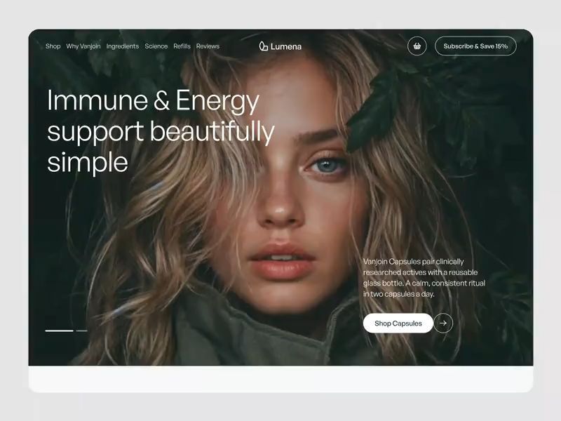 Lumena - Supplement Brand Website