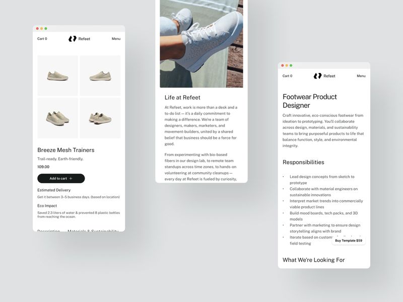 Refeet — E-commerce Website Template
