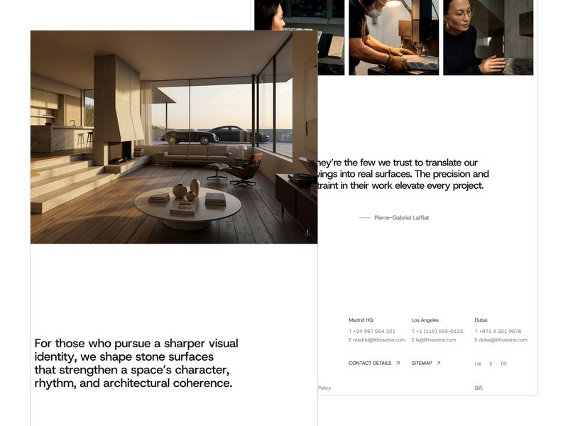 Lithos: Free Framer Architecture Website Template