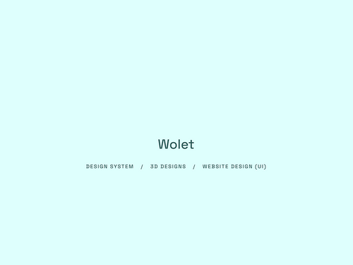 Wolet - UI Design