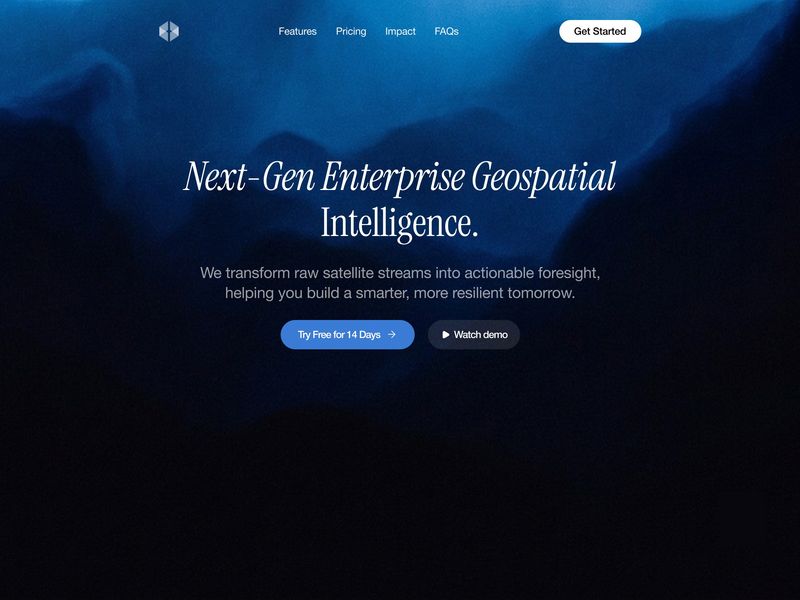 🌐 Geospatial — Enterprise Intelligence Landing Page (Figma to Framer)