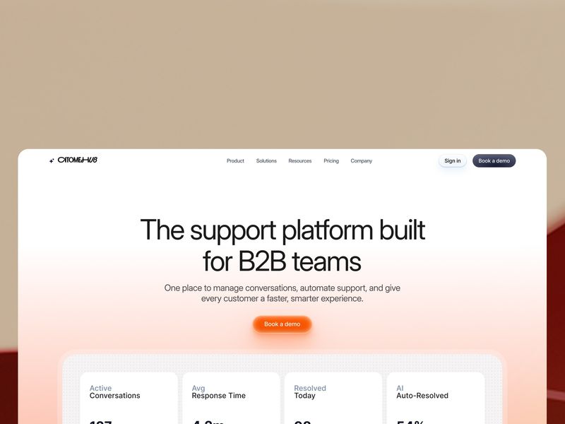 CustomerHub B2B Support Platform