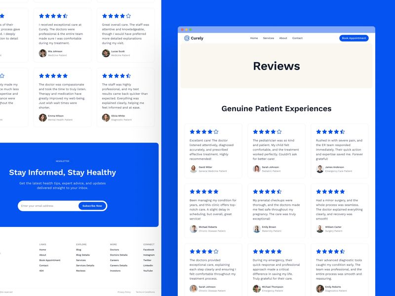 Curely · Health Care Website Template