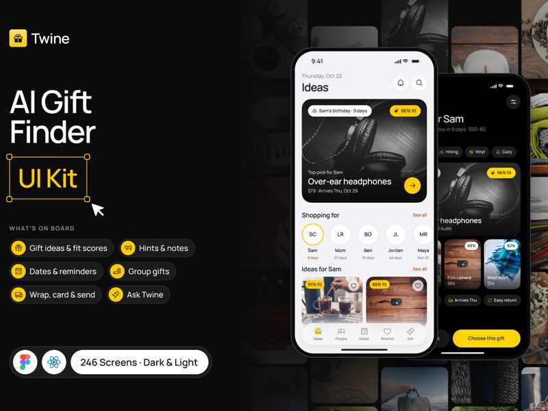 Twine – AI Gift Finder App UI Kit - Mobile design asset by UI8