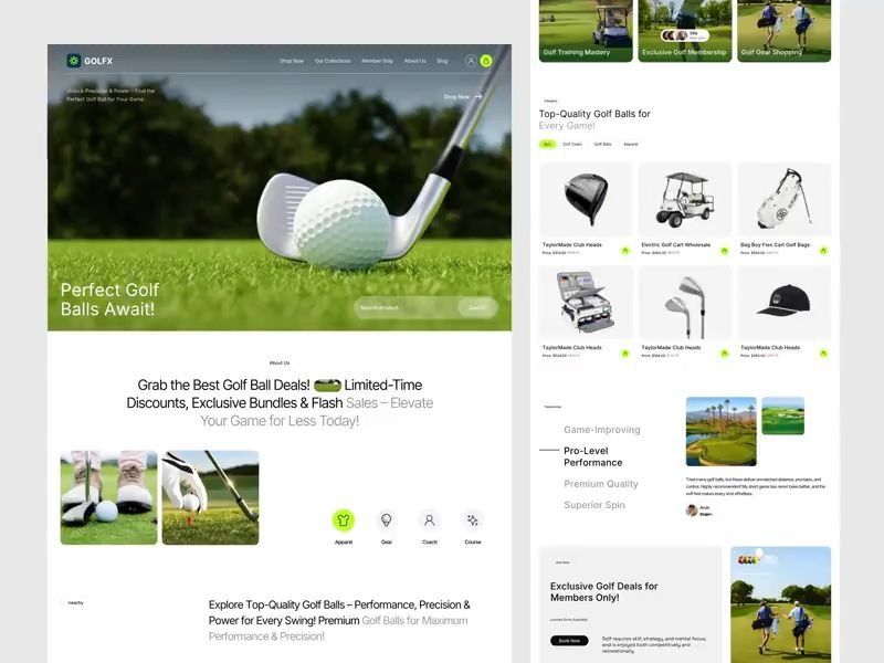 Golf Store E-commerce Website
