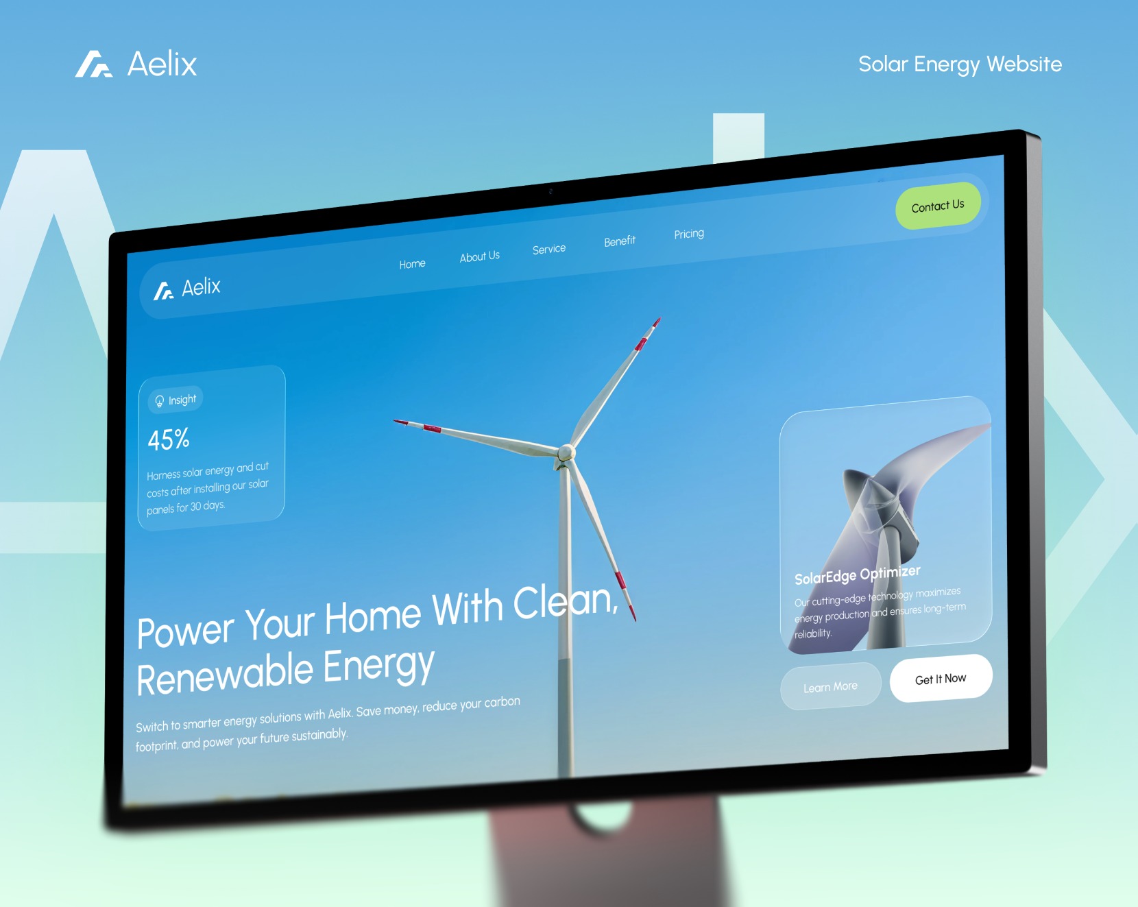 Aelix — Solar Energy Landing Page UI/UX Case Study Image 11