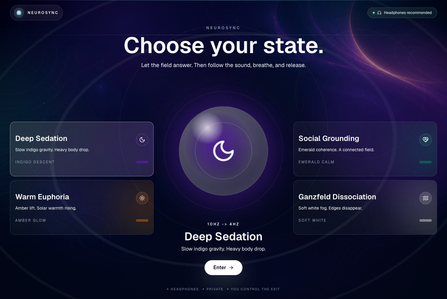NeuroSync — An Immersive Audio-Visual State Experience