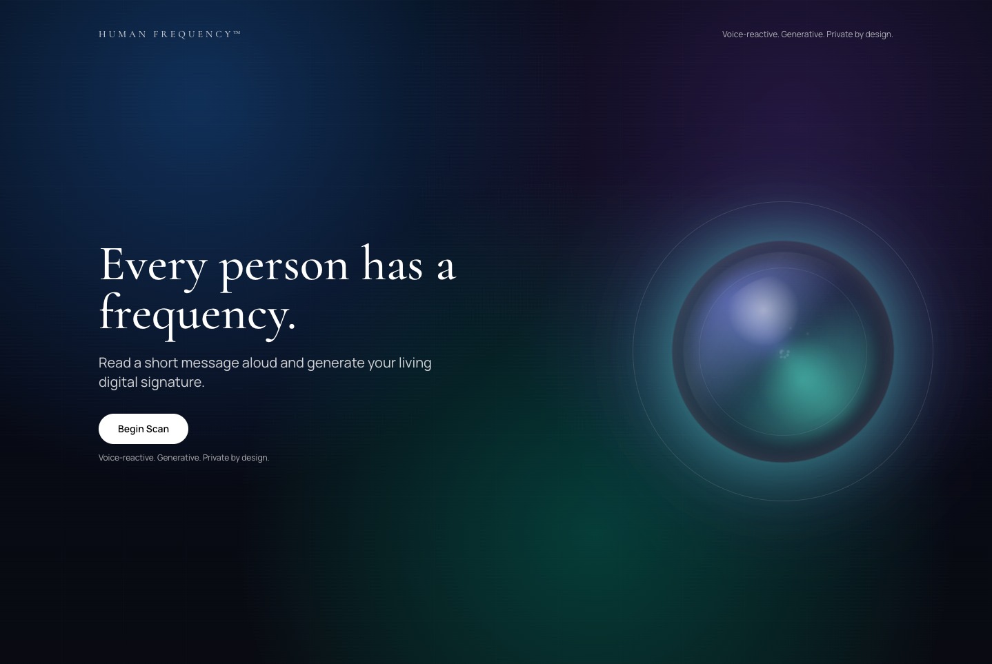Human Frequency™ — A Voice-Generated Digital Aura