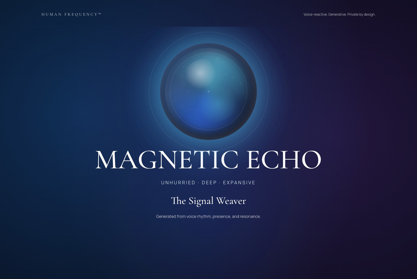 Human Frequency™ — A Voice-Generated Digital Aura Image 1