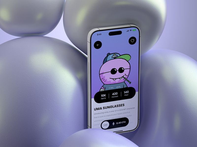 NFT Marketplace App UI — Curated Digital Collectibles Experience