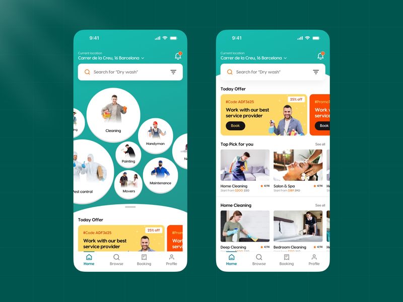Urbanix — Service Booking App Design
