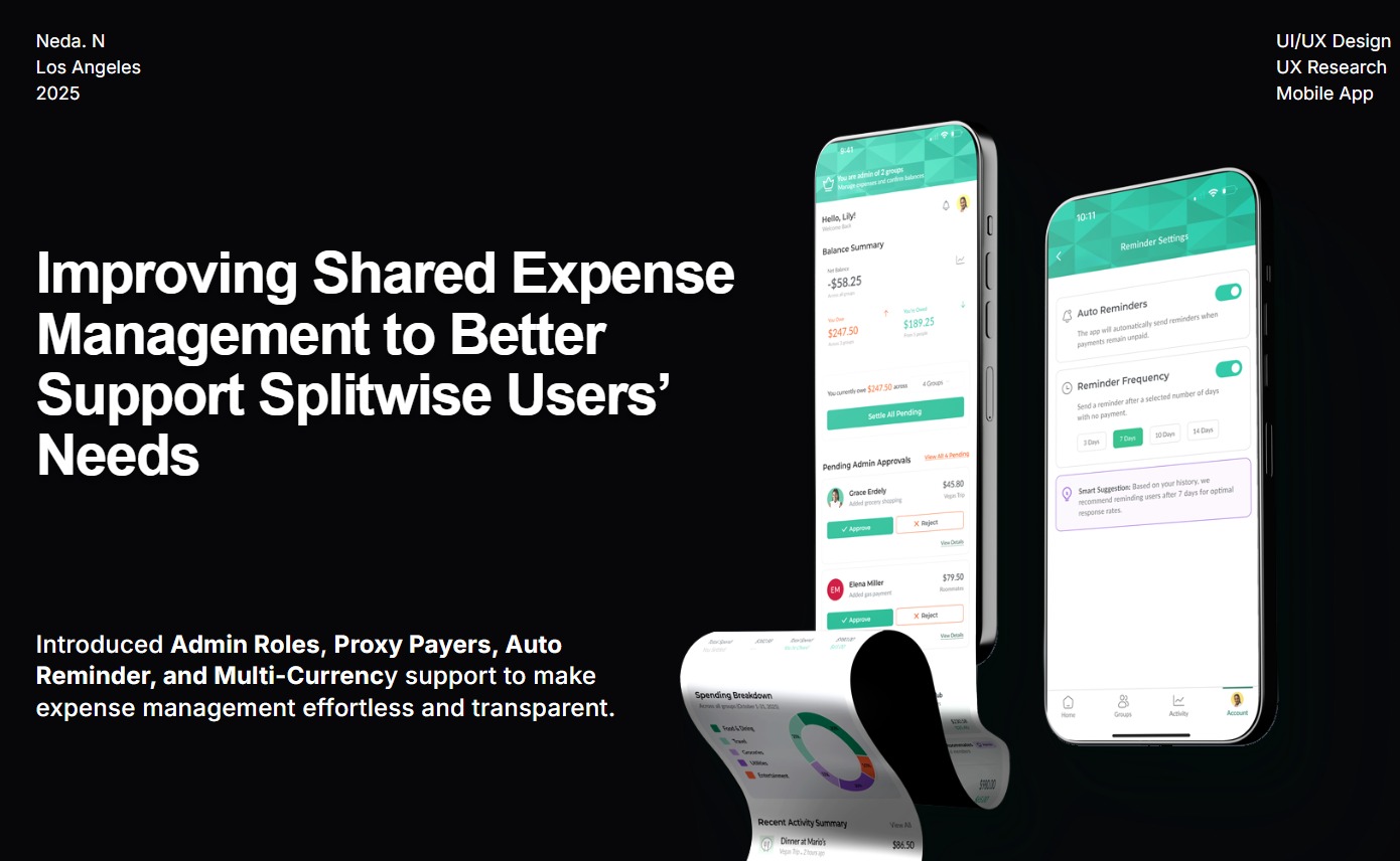 Splitwise Case Study | Neda Naghieh