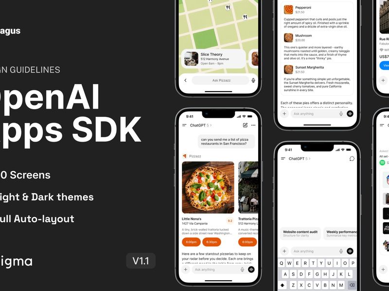 OpenAI Apps SDK – Core Layouts (Free Figma File)