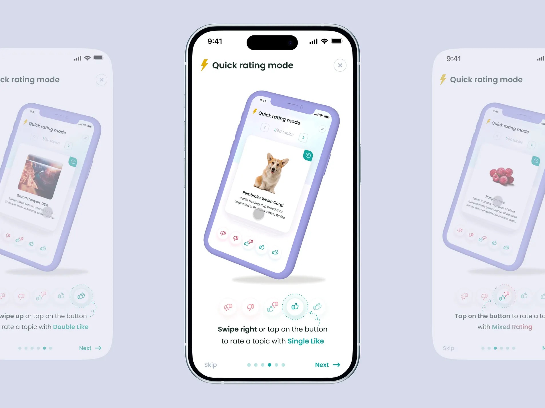 Quick Rating Mode Onboarding by Yana Peihanovich Image 0