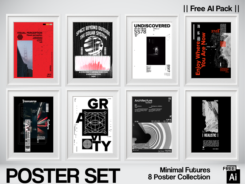 Minimal Futures 8 Conceptual Poster Collection Free AI