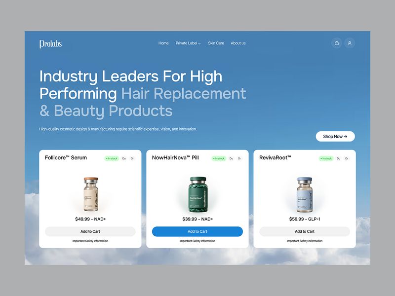 Modern eCommerce Website Design | Cosmetics Product Store