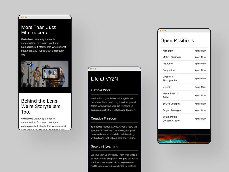 VYZN — Video Production Agency Template