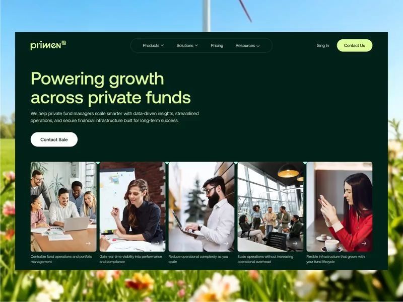 Primen Landing Page Hero Exploration