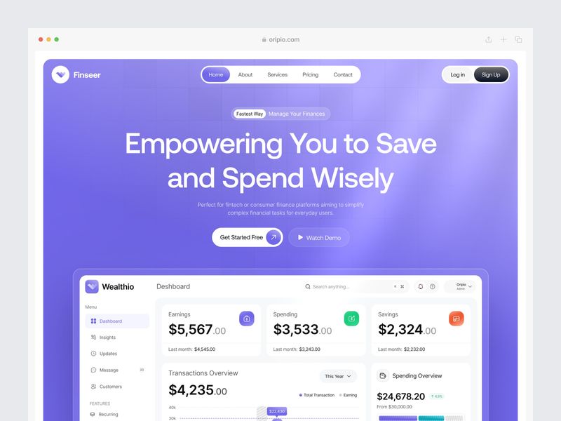 Finance SaaS Landing Page