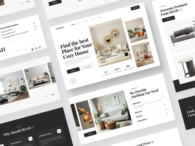 Furniture Landing Page Website UI Design