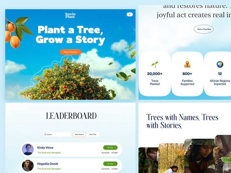 Sunrise Plant — Tree Planting Website Design