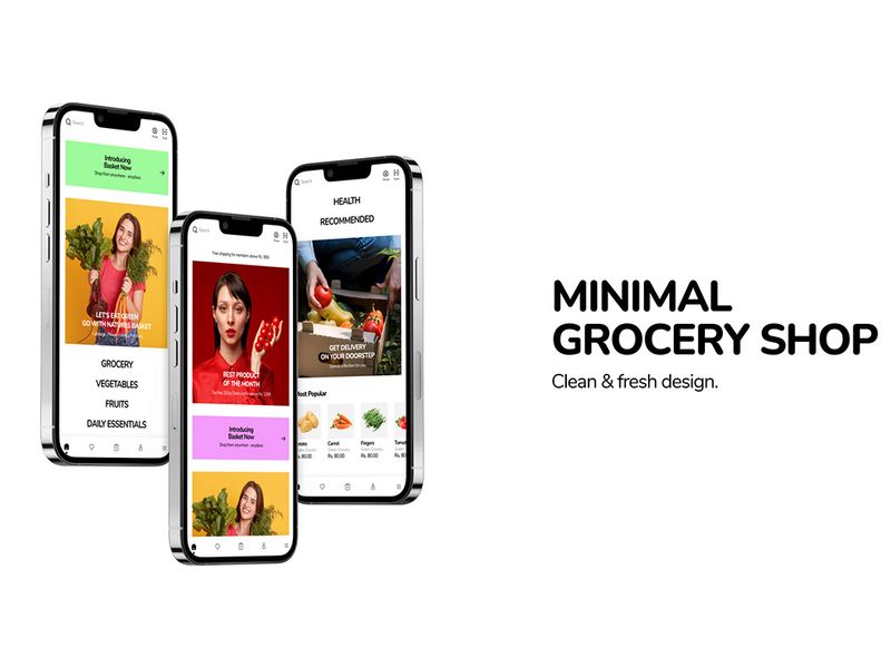 Minimal Grocery Shop UI Design