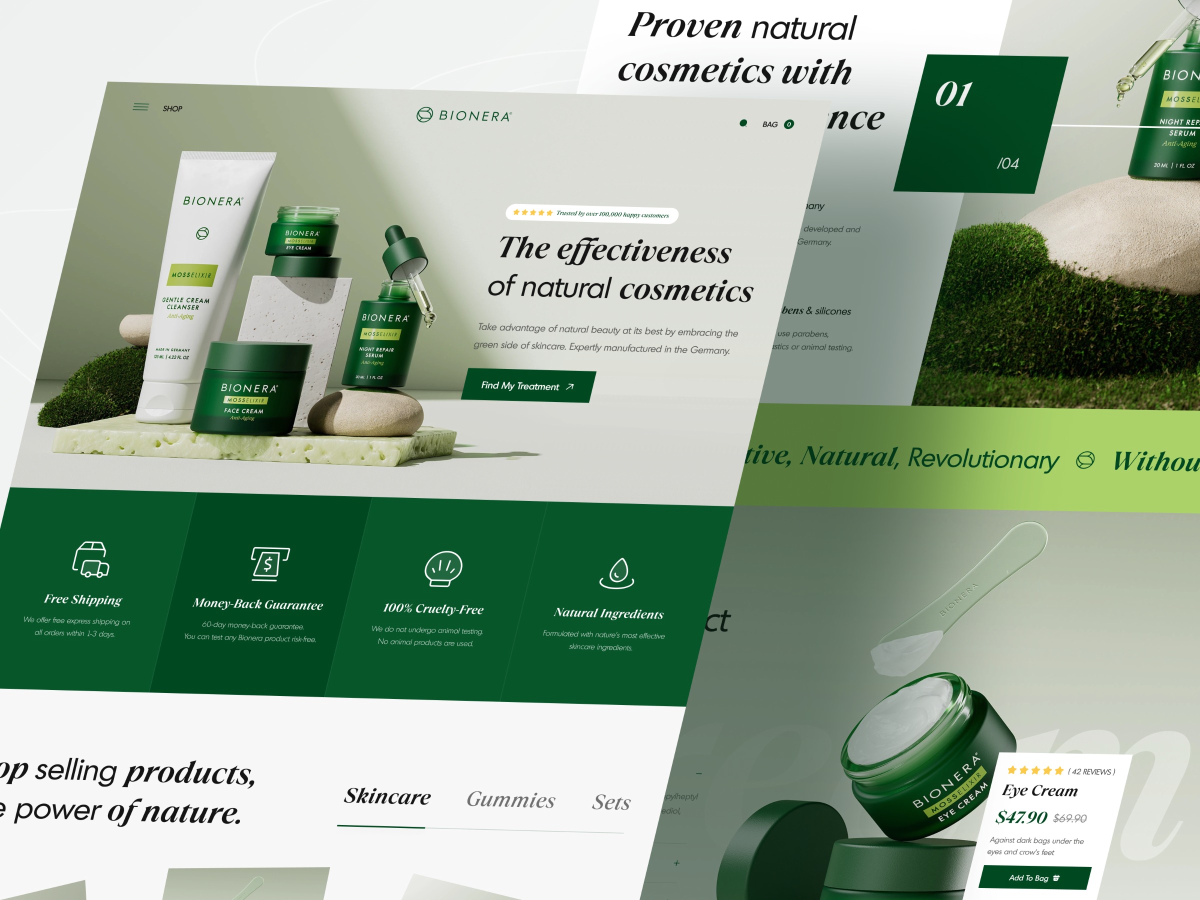 Bionera - Biological New Era Skincare Website Design