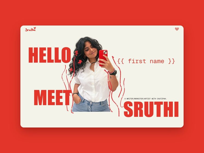 Sruthi's portfolio website