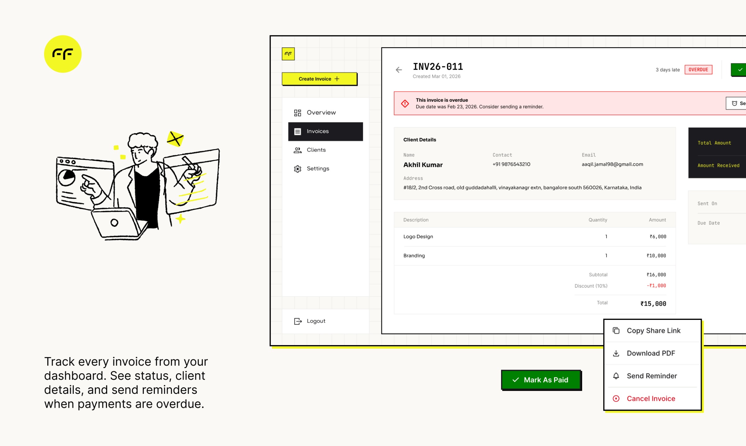 Riffit — WhatsApp Invoicing for Indian Freelancers Image 2