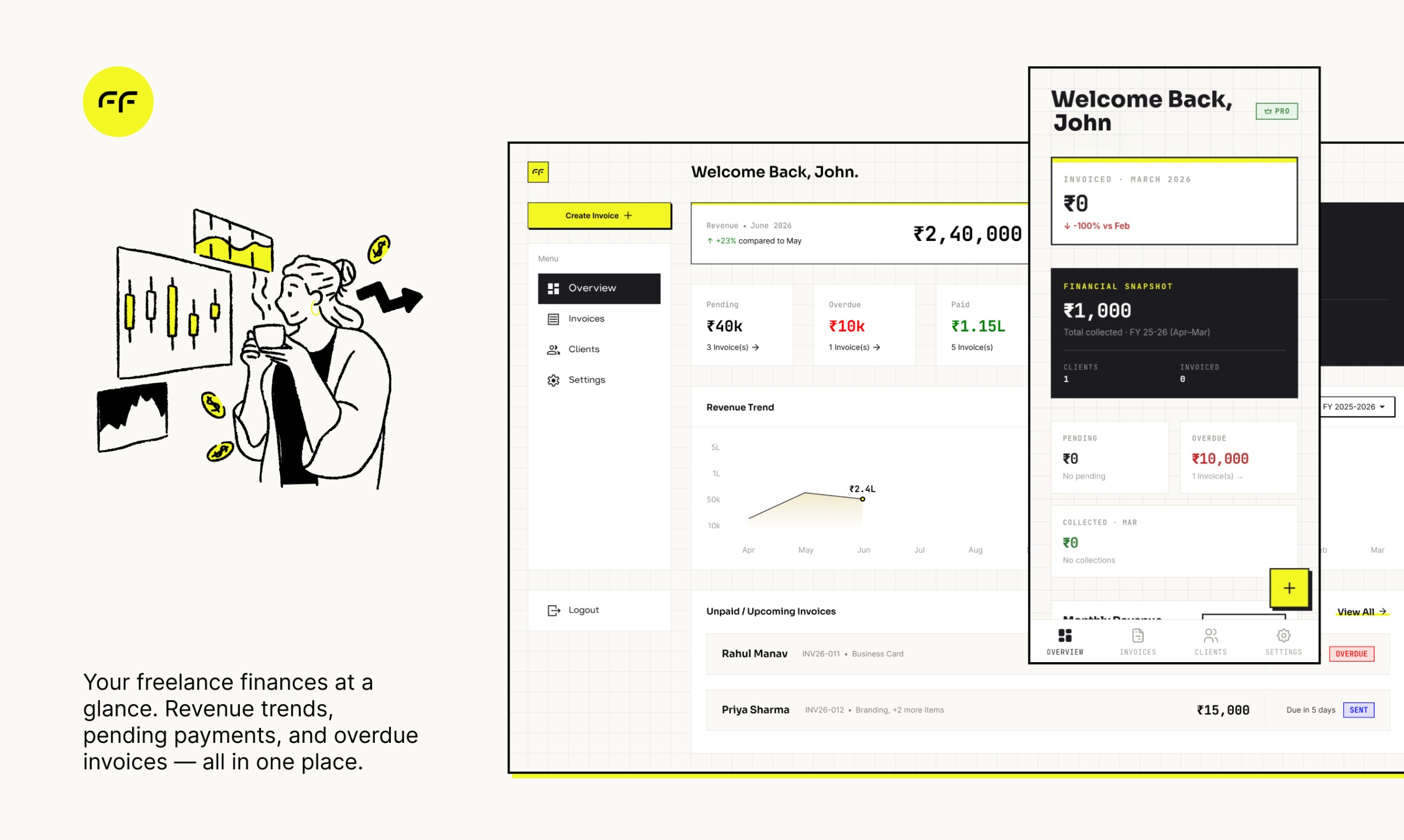 Riffit — WhatsApp Invoicing for Indian Freelancers Image 3