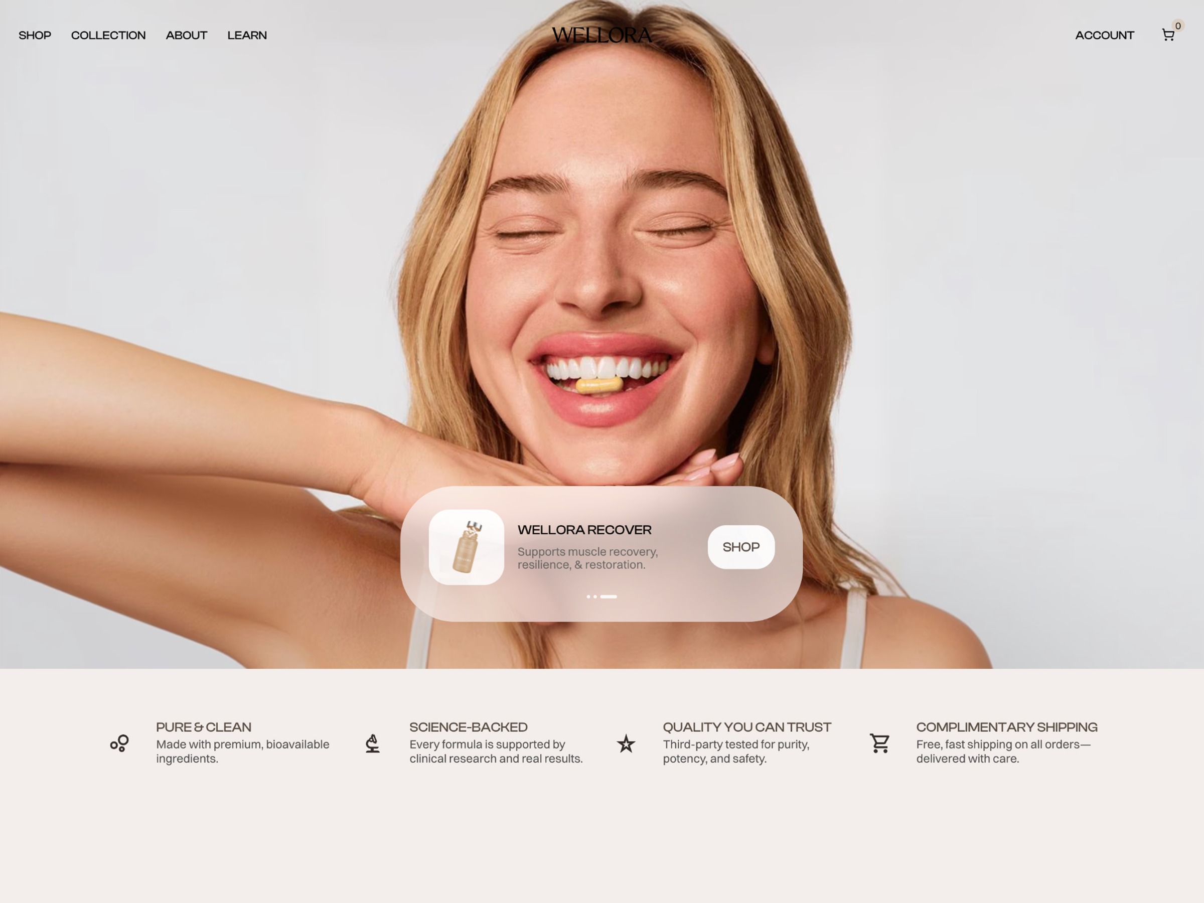 Wellora: Responsive Ecommerce Website Template by FTC Studio Image 1