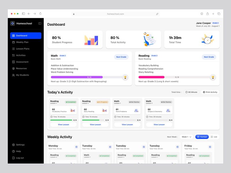 Homeschool - Educational Platform
